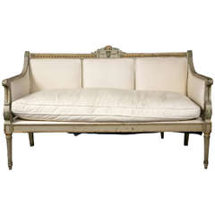 Vintage Swedish Gustavian Style Painted Settee