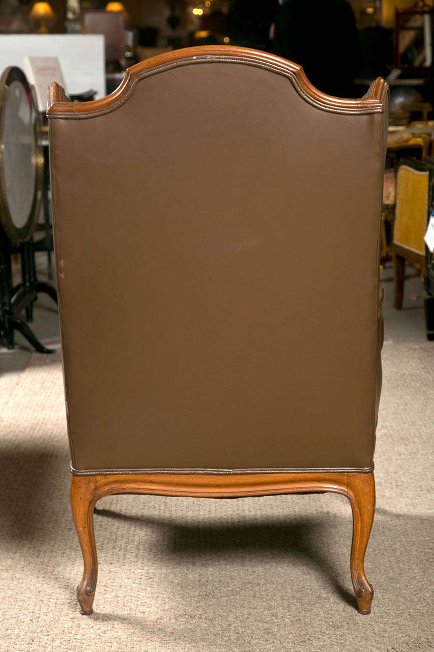 Georgian Style Leather Wingback Chair 2