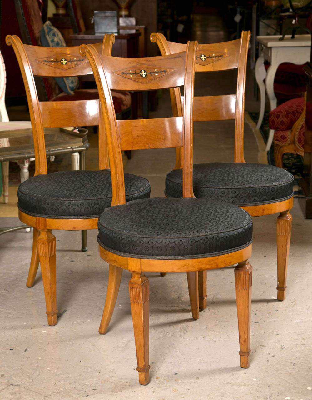 Set of Six Biedermeier Style Side Chairs For Sale at 1stdibs