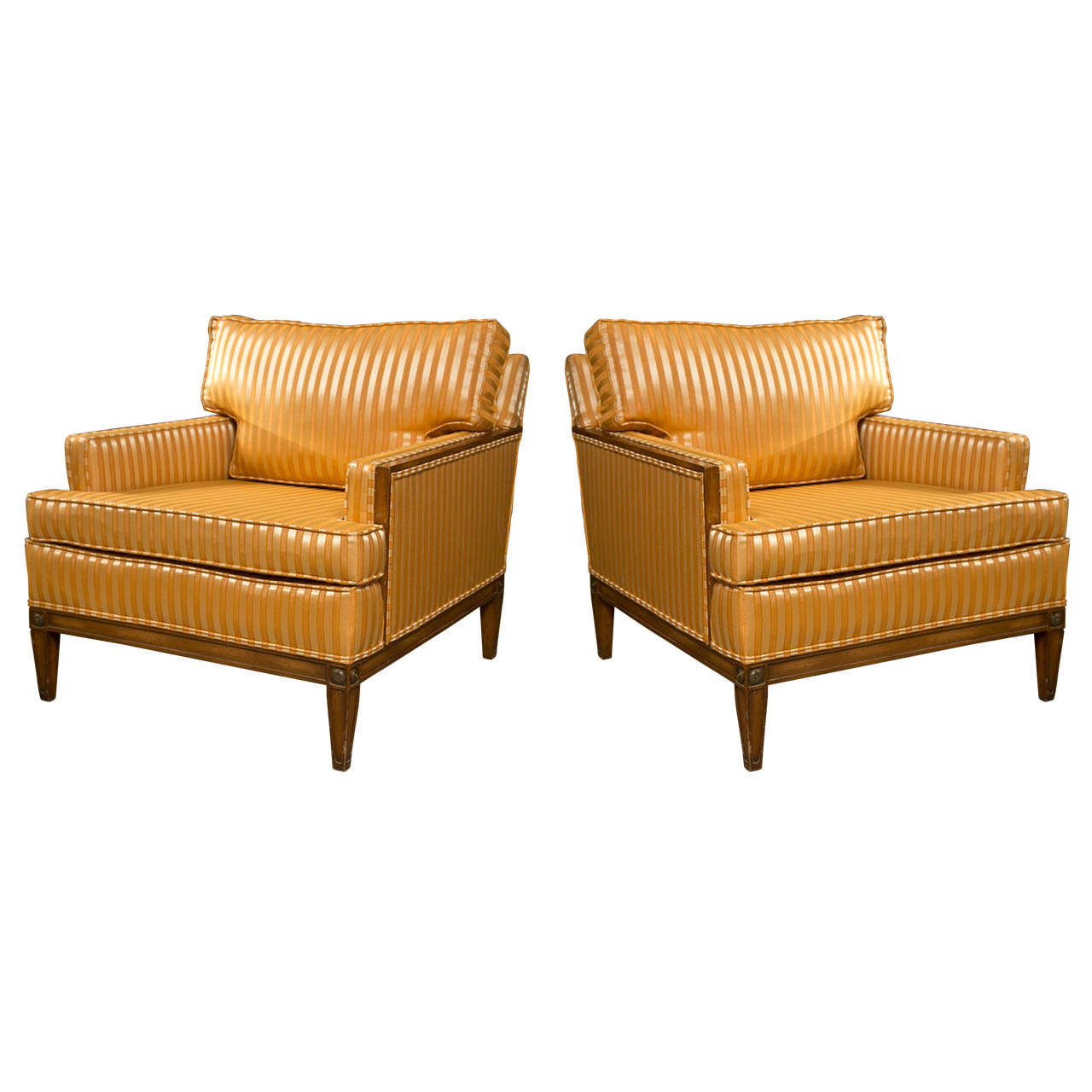 Pair of Art Deco Style Club Chairs at 1stDibs