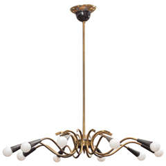 Italian Chandelier in the Style of Stilnovo