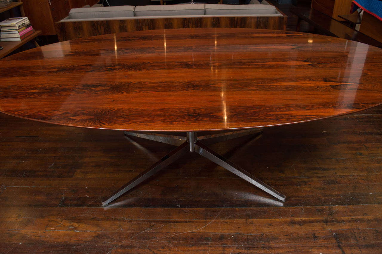 Knoll Rosewood Dining Table In Excellent Condition In San Francisco, CA