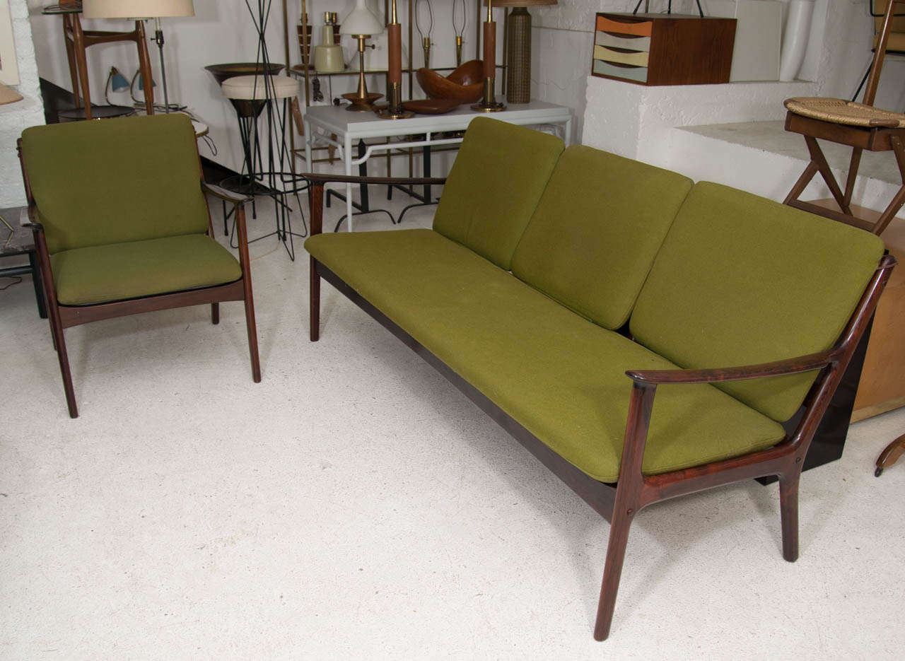 Ole Wanscher Rosewood Sofa and Chair Set For Sale 2