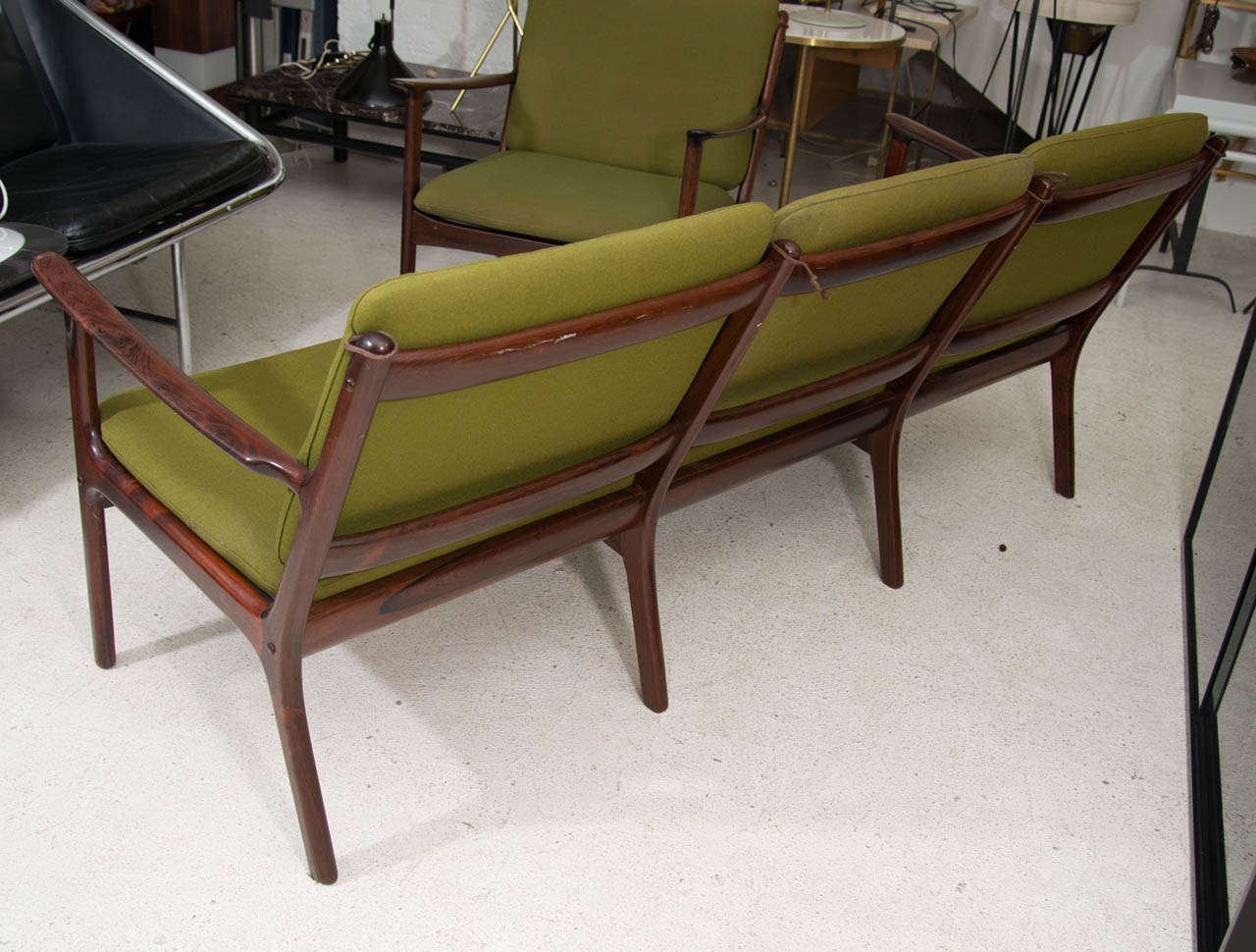 Ole Wanscher Rosewood Sofa and Chair Set For Sale 3