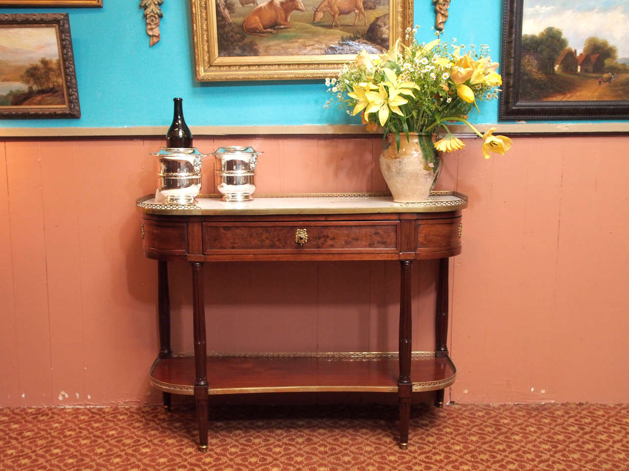 Classic Louis XVI Period Mahogany Console, circa 1780 4