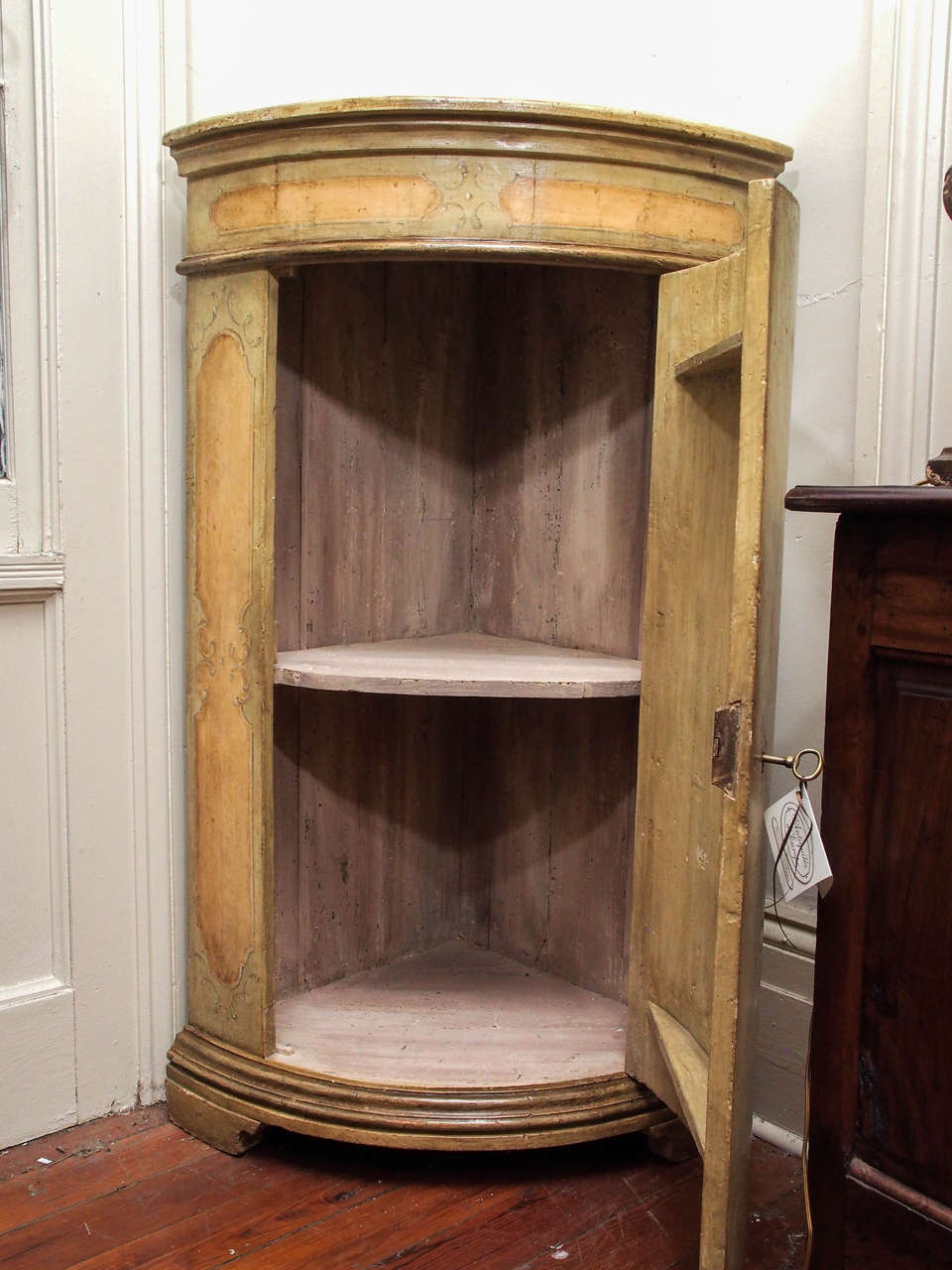 Rustic 18th Century  Corner Cabinet For Sale