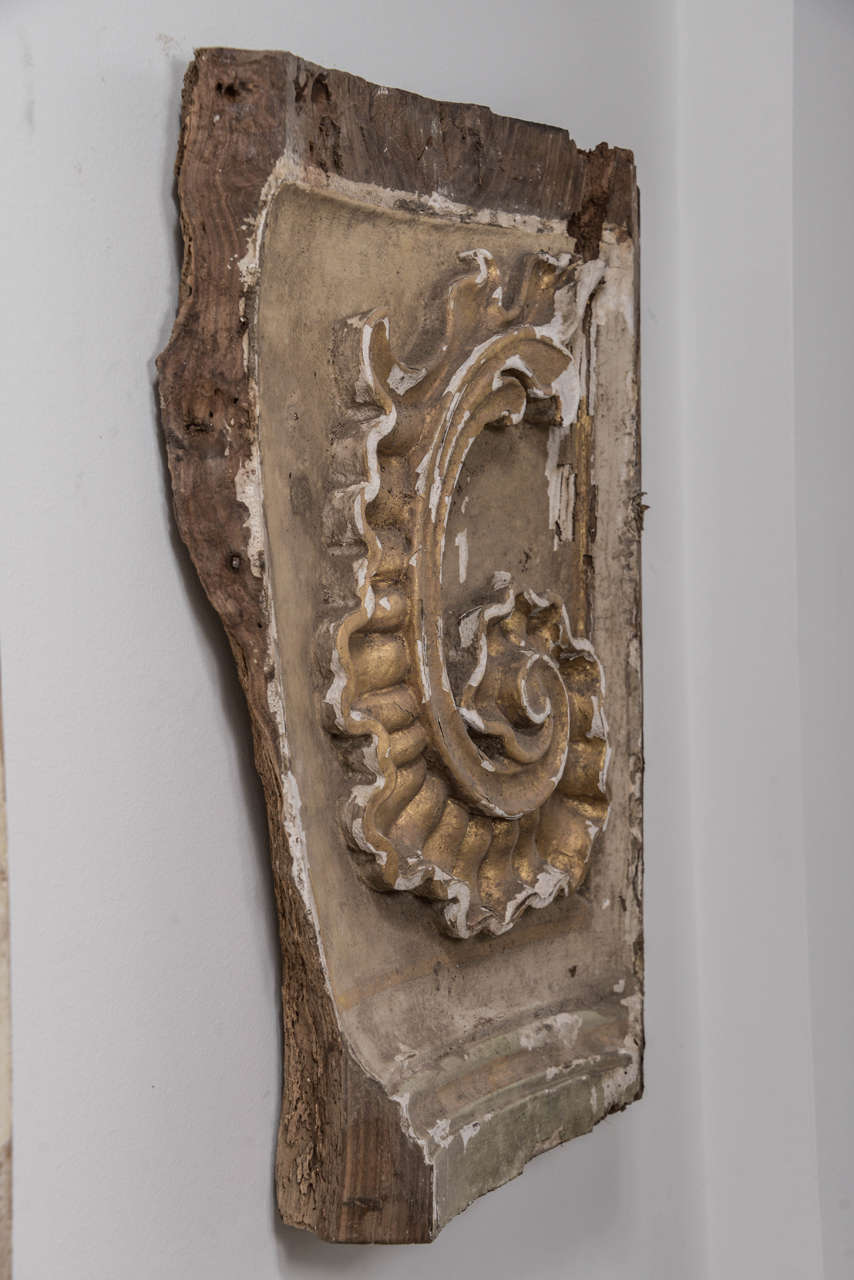 Pair of 18th Century Painted and Carved Architectural Panels 1