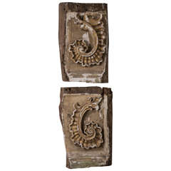 Pair of 18th Century Painted and Carved Architectural Panels