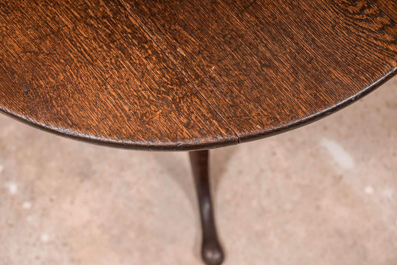 Stained 18th Century Oak Pedestal Table