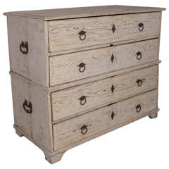 19th Century Swedish Painted Chest-on-Chest