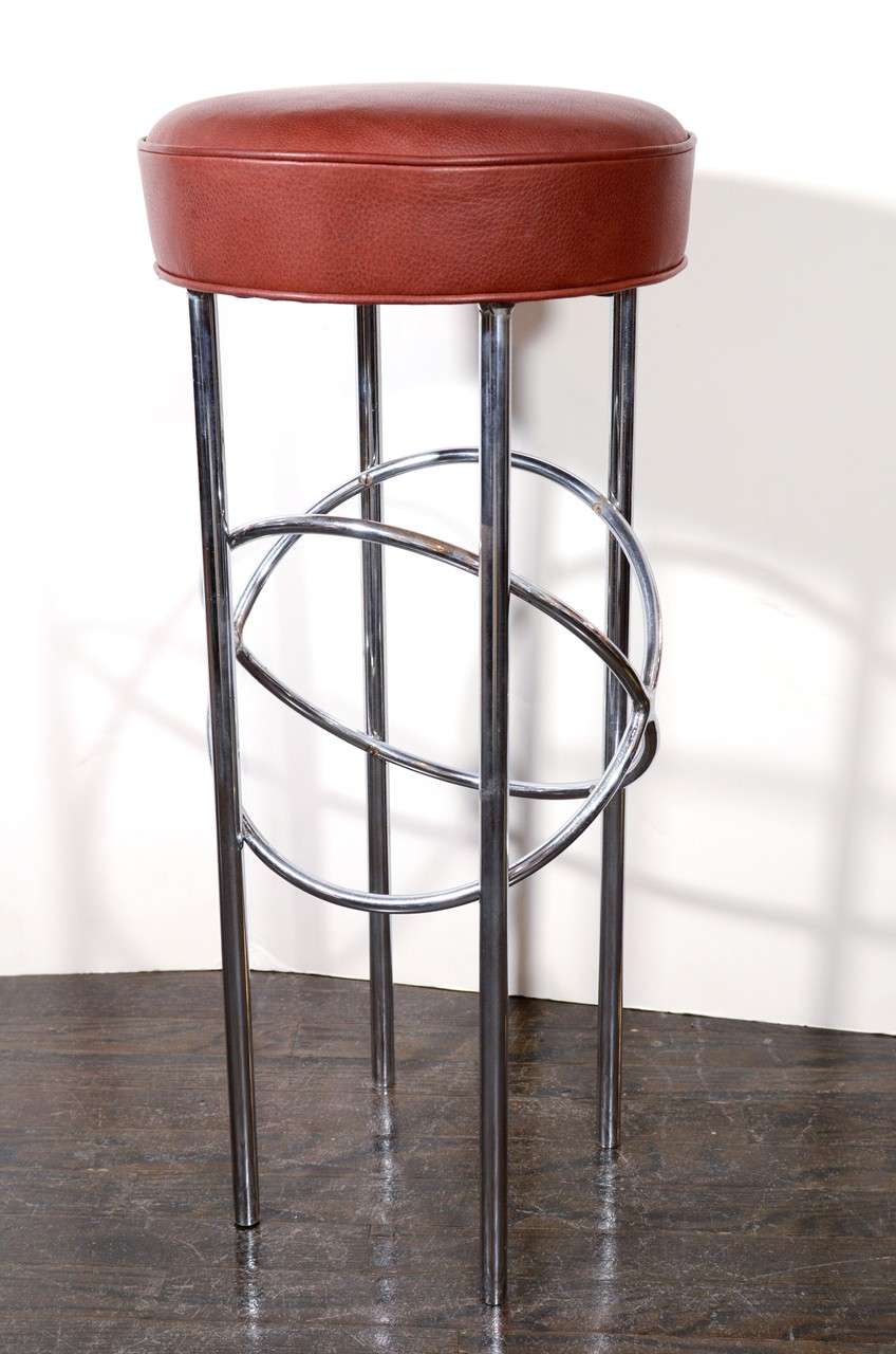 Set of 4 Stools by James Mont, ca 1940's In Excellent Condition For Sale In Hoboken, NJ