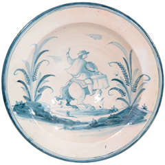 An Early 19th Century Blue and White Spanish Faience Charger