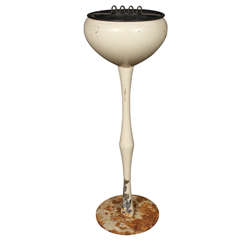 Standing White Ashtray