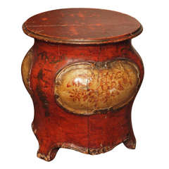 18th c. Venetian Painted Bombe Stool