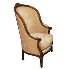 Large Scale 18th c. Italian Louis XVI Walnut Easy Chair