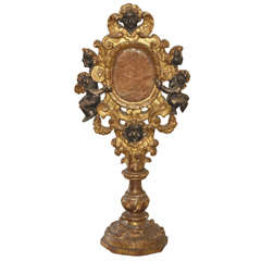 18th C. Italian Parcel Gilt Reliquary 4