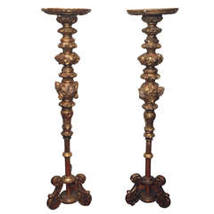 Pair of 18th c. Italian Torchere 2
