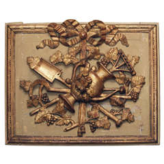 French Louis XVI Carved Wood Architectural Overdoor 3
