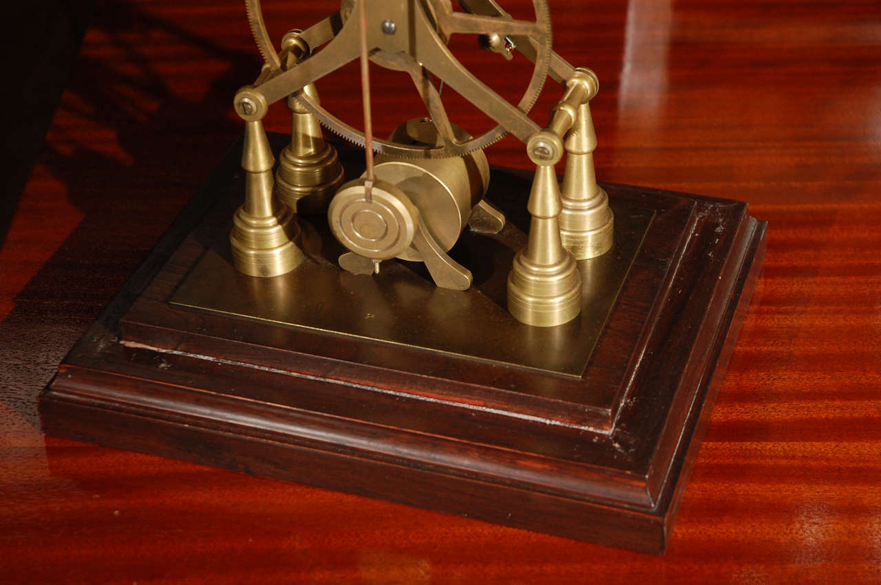 Antique Bronze Skeleton Clock. 3