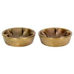 Vintage Ben Seibel Brass incised Bowls For Jenfredware