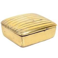 Vintage Ben Seibel Brass Ribbed Box for Jenfredware