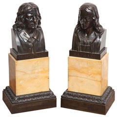 Two 19th Century French Bronze Busts