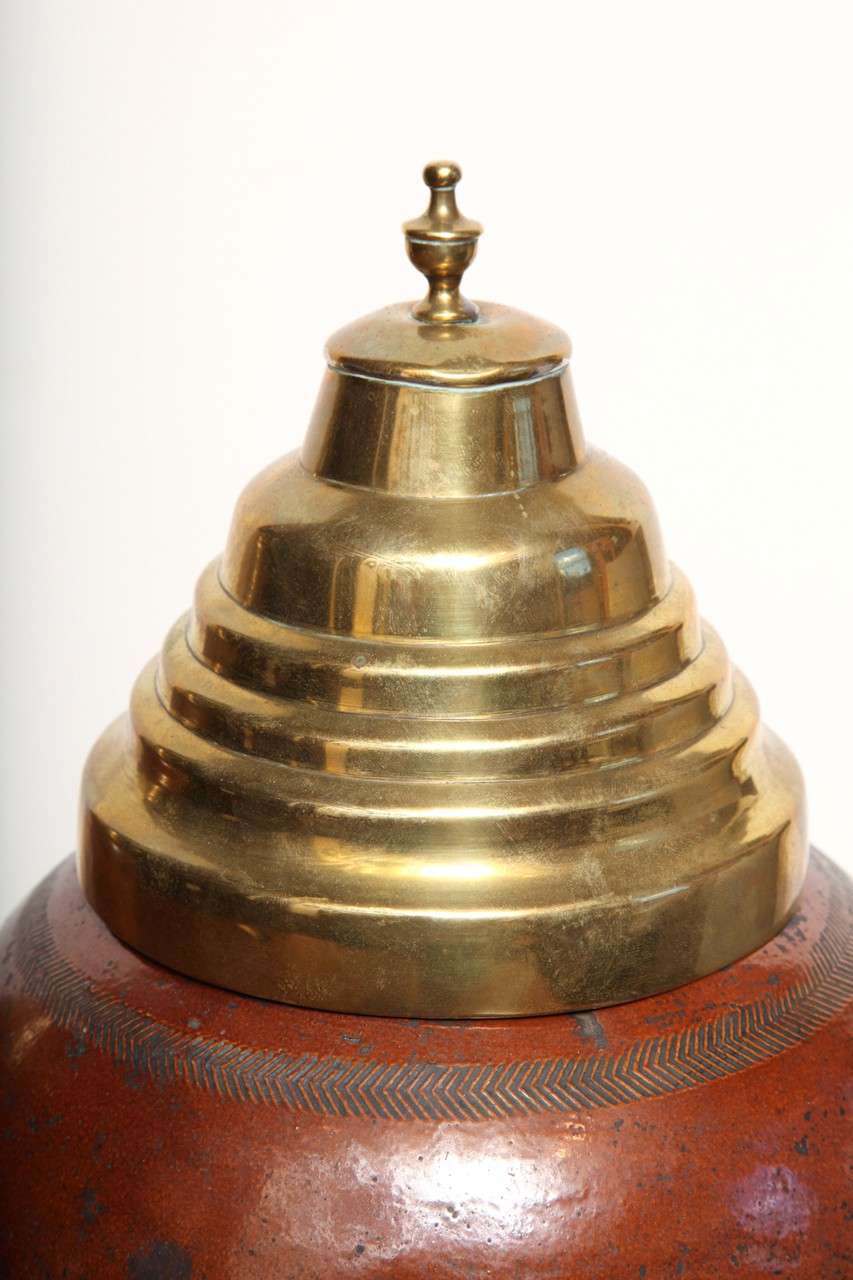 Pair of 19th Century Stoneware Tobacco Jars at 1stDibs