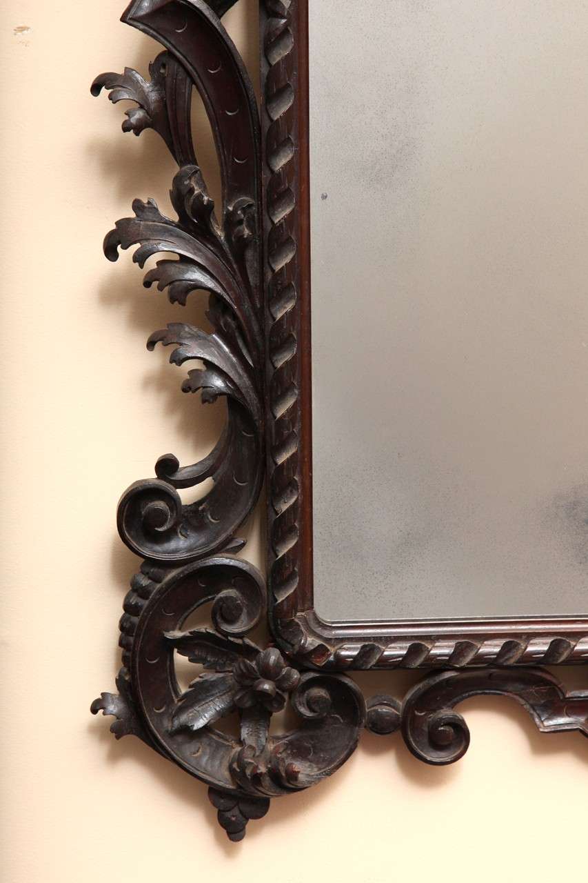 British Late 18th Century Carved Mirror For Sale