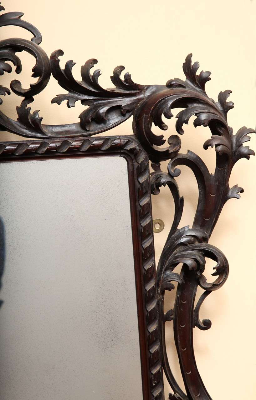 18th Century and Earlier Late 18th Century Carved Mirror For Sale
