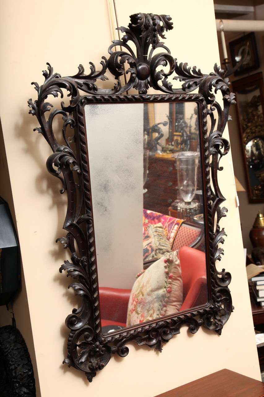 Late 18th Century Carved Mirror For Sale 3