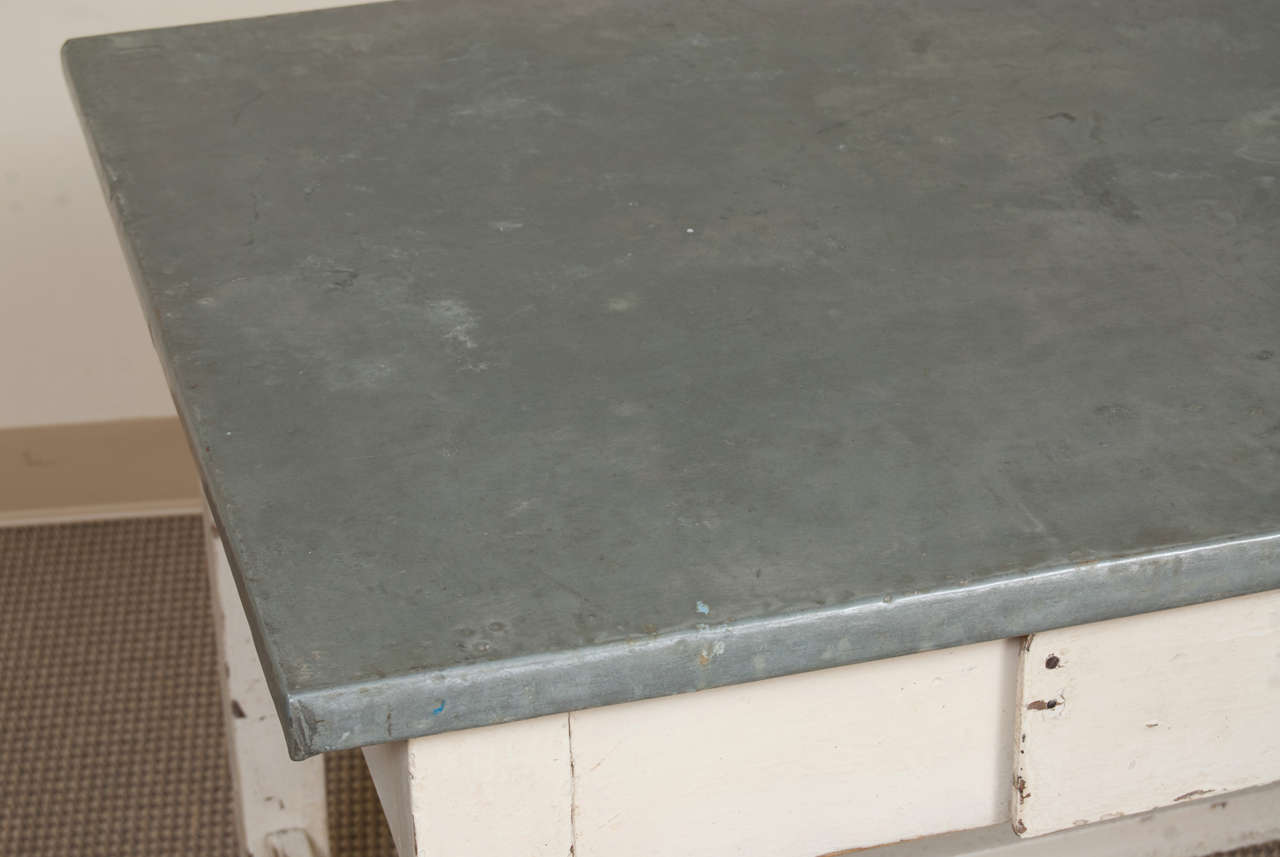 20th Century Zinc-Topped Writing Table