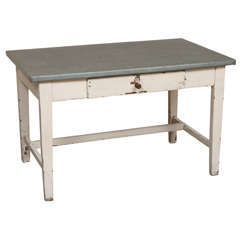 Zinc-Topped Writing Table