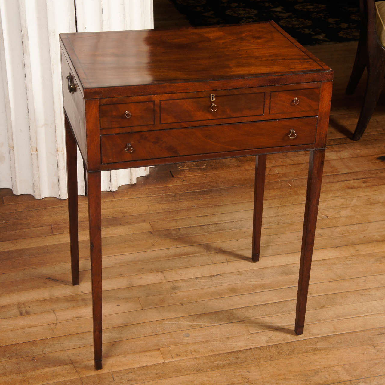 Wood Chippendale Sewing Table