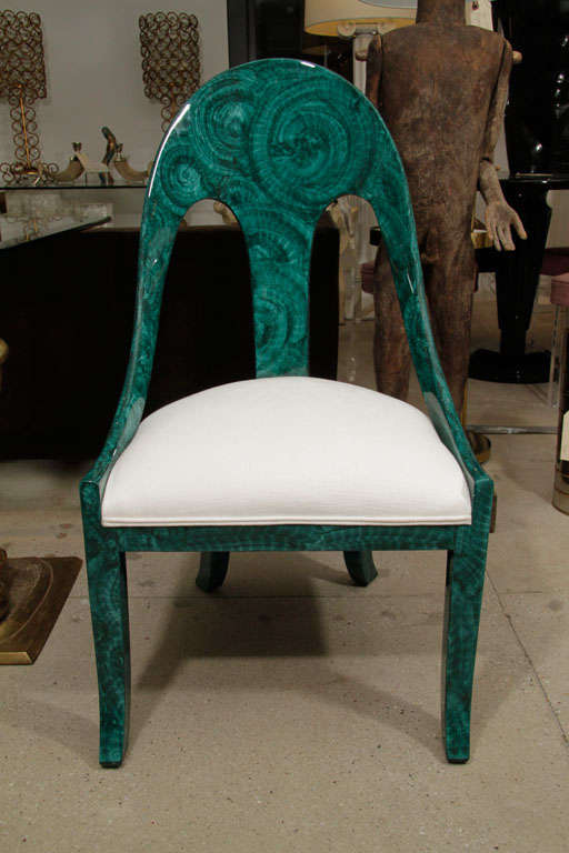 American Pair Malachite Chairs