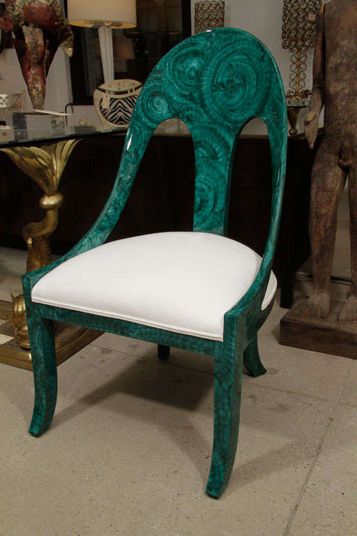 Pair Malachite Chairs 4