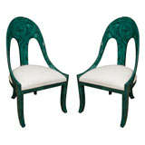 Pair Malachite Chairs