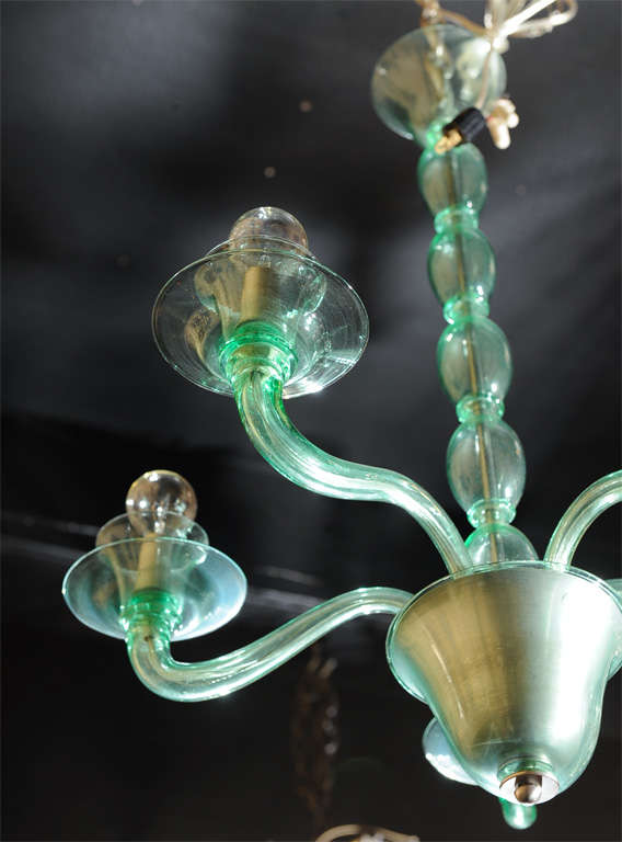 Green Murano Glass Chandelier 1