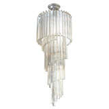 Venini Crystal Spiral Chandelier