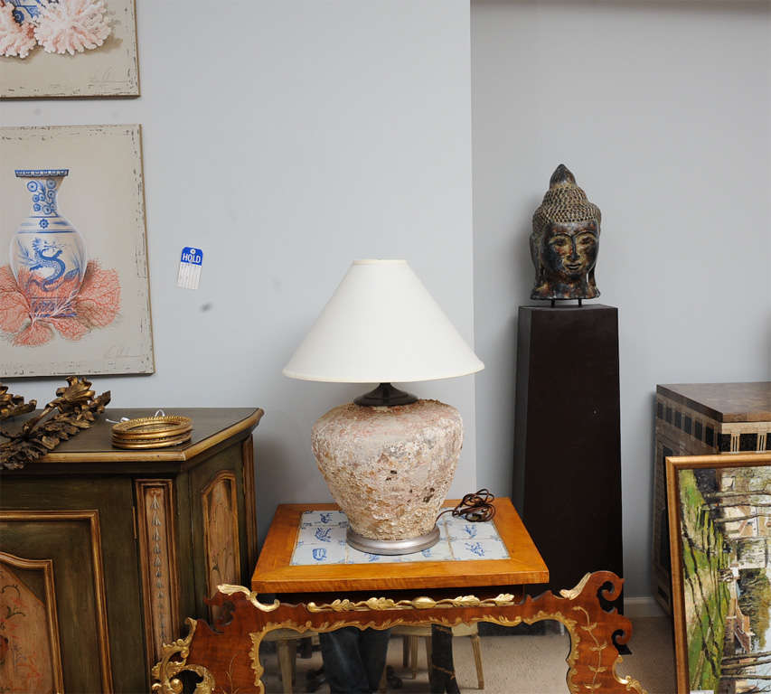 A Sung Dynasty Vase made into a lamp from the Jolo Sea, Philippines shipwreck Recovery.