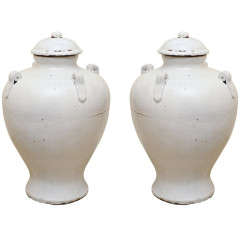A Pair of impressive ceramic jars