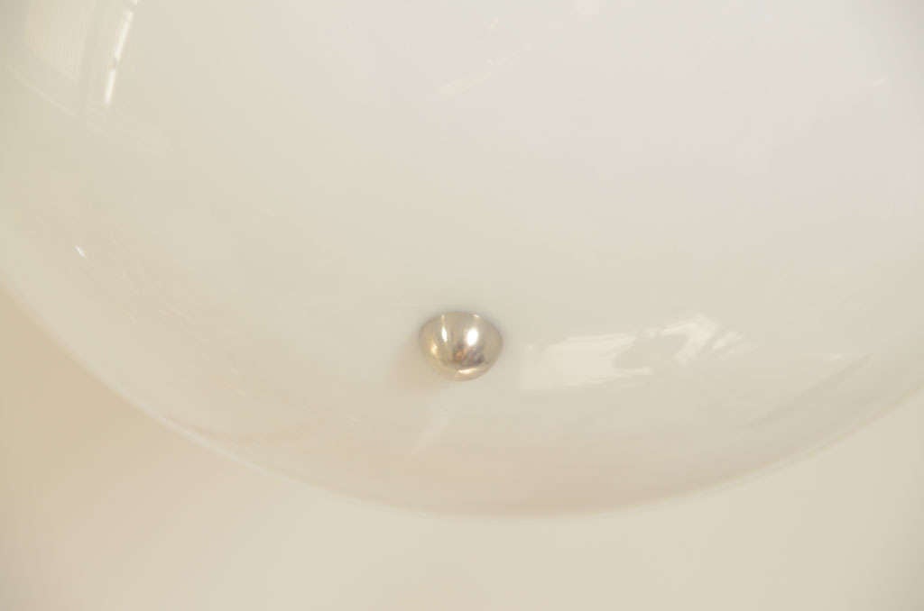 Mid-Century Modern Plexiglass Domed Ceiling Flush Mounted Fixture For Sale