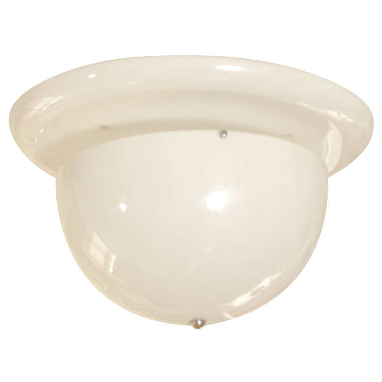 Plexiglass Domed Ceiling Flush Mounted Fixture For Sale