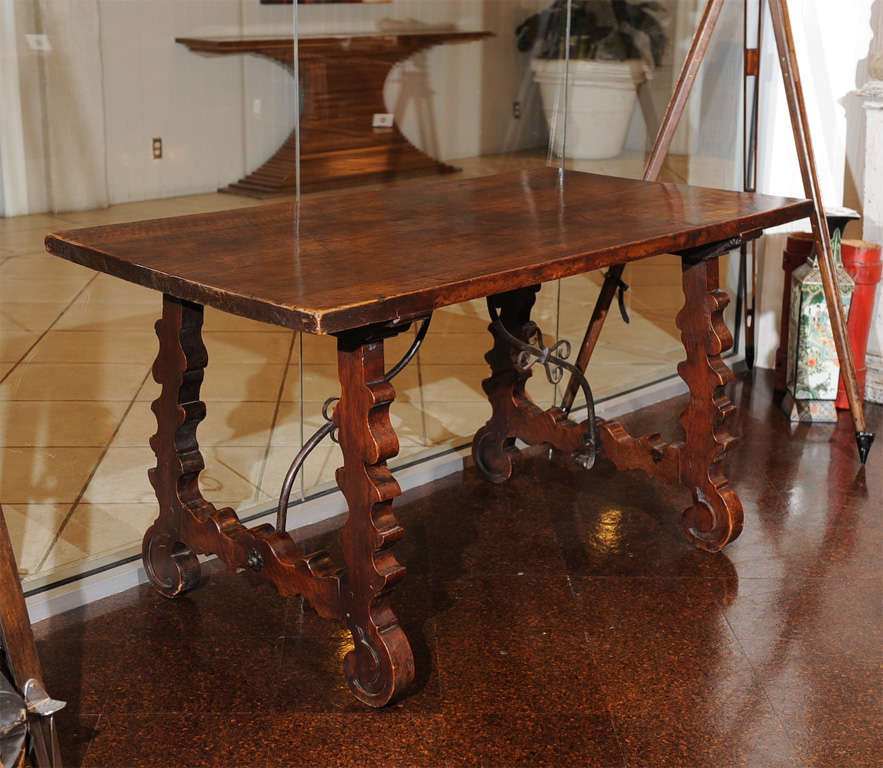 Spanish Baroque Trestle Table For Sale 2