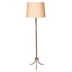Bronze Faux Bamboo Floor Lamp