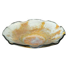 1960's American Art Glass Galaxy Dish