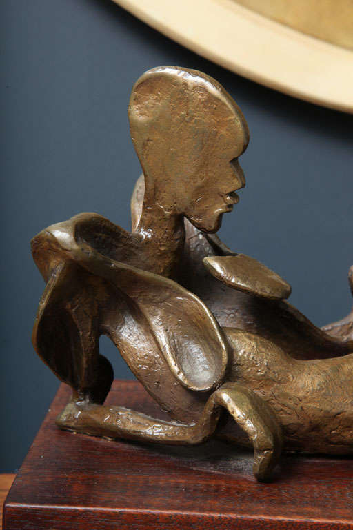 Bronze 1980's Figural Study Of A Reclining Female . In Excellent Condition For Sale In Toronto, ON
