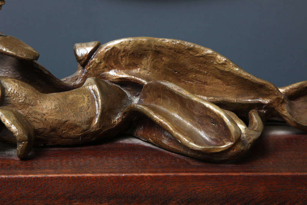 20th Century Bronze 1980's Figural Study Of A Reclining Female . For Sale