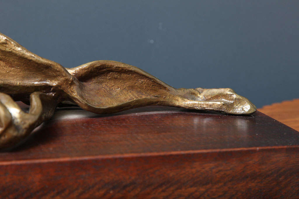 Bronze 1980's Figural Study Of A Reclining Female . For Sale 1