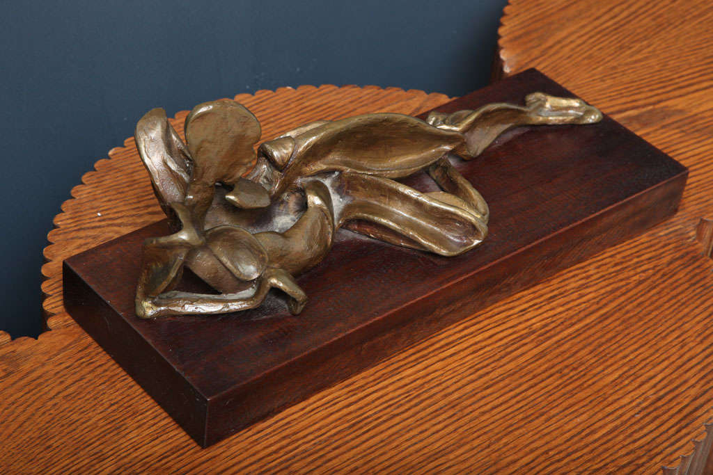 Bronze 1980's Figural Study Of A Reclining Female . For Sale 2