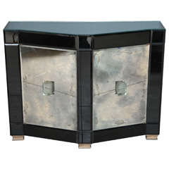 Mirrored 1940's Credenza Cabinet